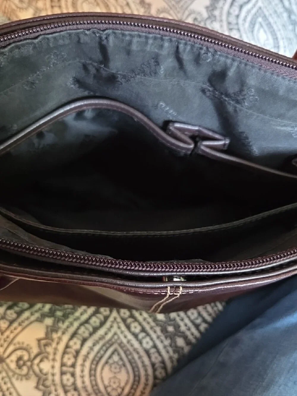 Franco Sarto Chocolate Brown Shoulder Bag with Buckle Detail